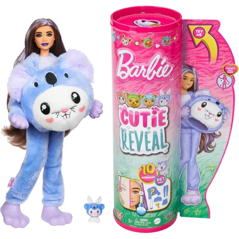 Prezzo Ridotto Barbie Cutie Reveal Bambola con Costume di Peluche Coniglietto-Koala Idea Regalo