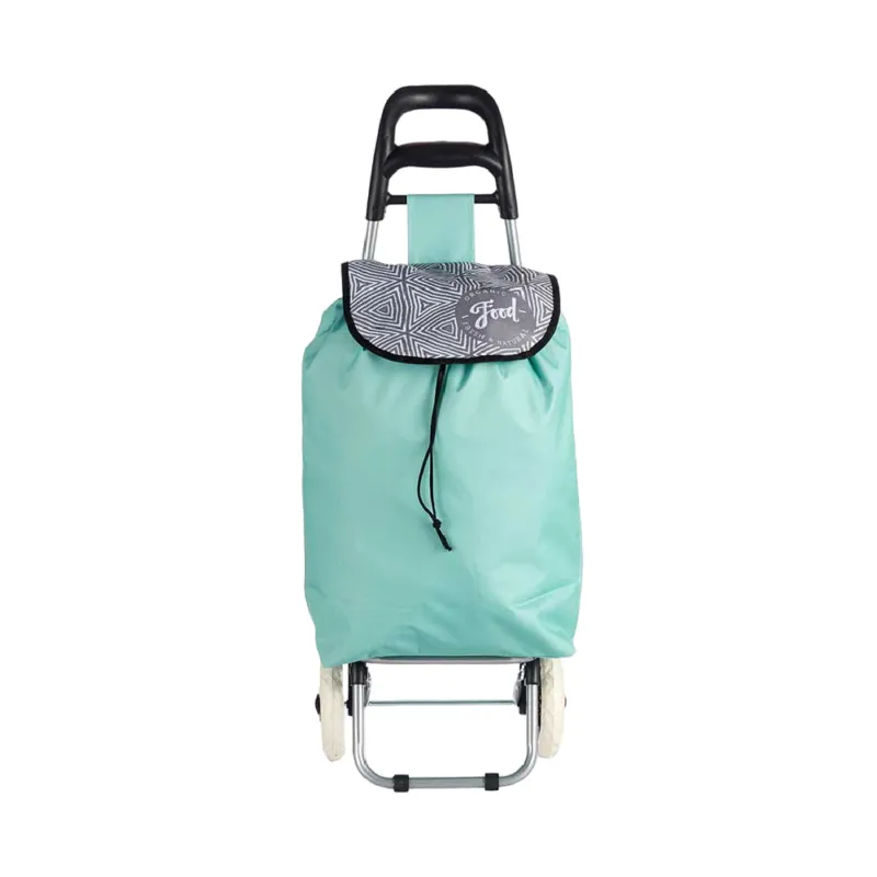 Bestseller Carrello Portaspesa 2 Ruote e Maniglia in Metallo Zincato Antipioggia Verde