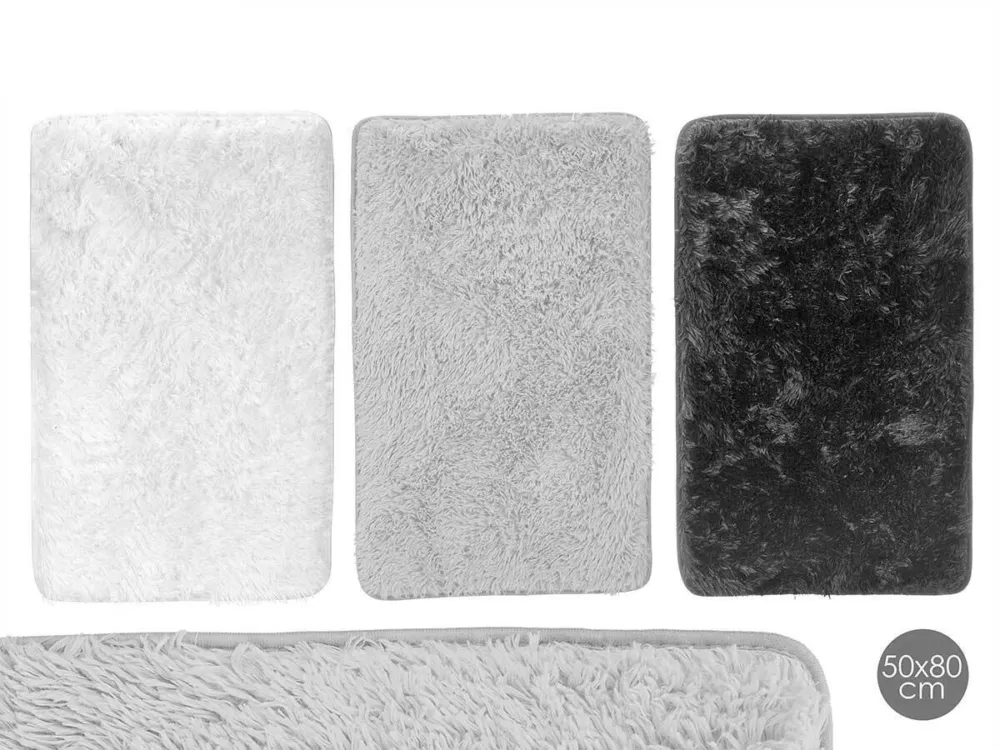 Kit 3pz Tappeti Universali Moderno 50x80cm in 3 Colori per Casa Bagno Camera Di Tendenza