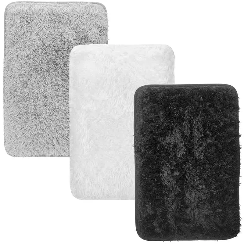 Kit 3pz Tappeti Universali Moderno 40x60cm in 3 Colori per Casa Bagno Camera Professionale