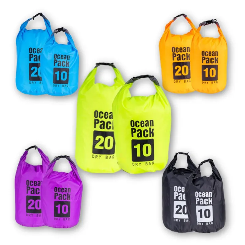 Kit 2pz Borsa Impermeabile 10LT+20LT Sacca Chiusura a Rotolo per Kayak Rafting Offerta