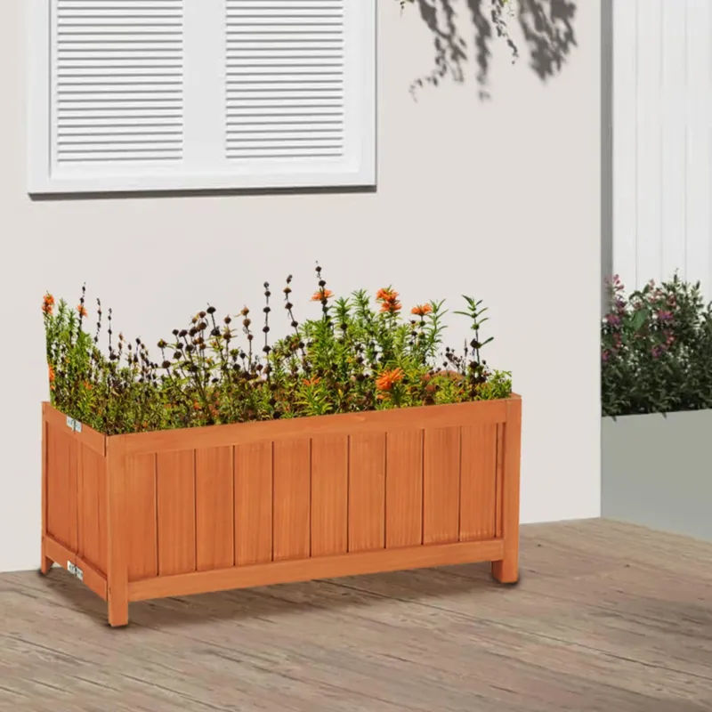 Offerta Del Giorno Fioriera in Legno Pieghevole Vaso per Fiori e Piante Esterno Giardino 70x30x25cm
