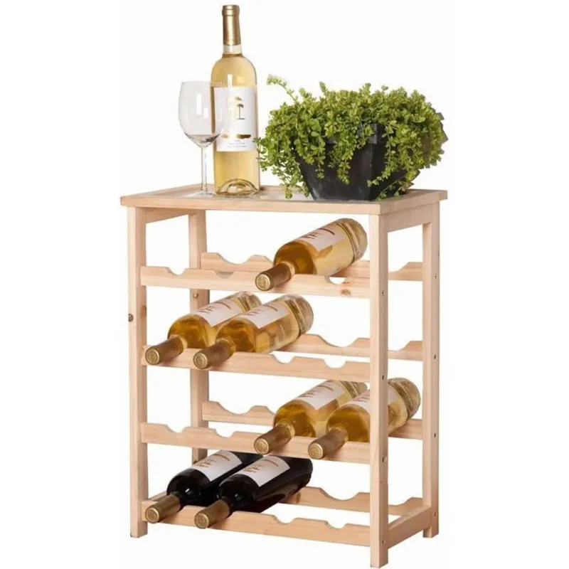 Cantinetta Porta Vino Cantina Portabottiglie Stand Da Terra In Legno 16 POSTI Ultima Occasione