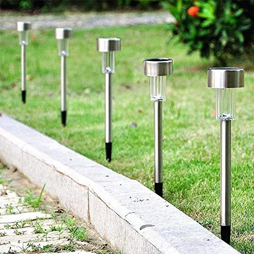 10 x Lampade da Giardino ricarica solare Paletti Solari Moderni LED Luce Bianca Prezzo Di Fabbrica