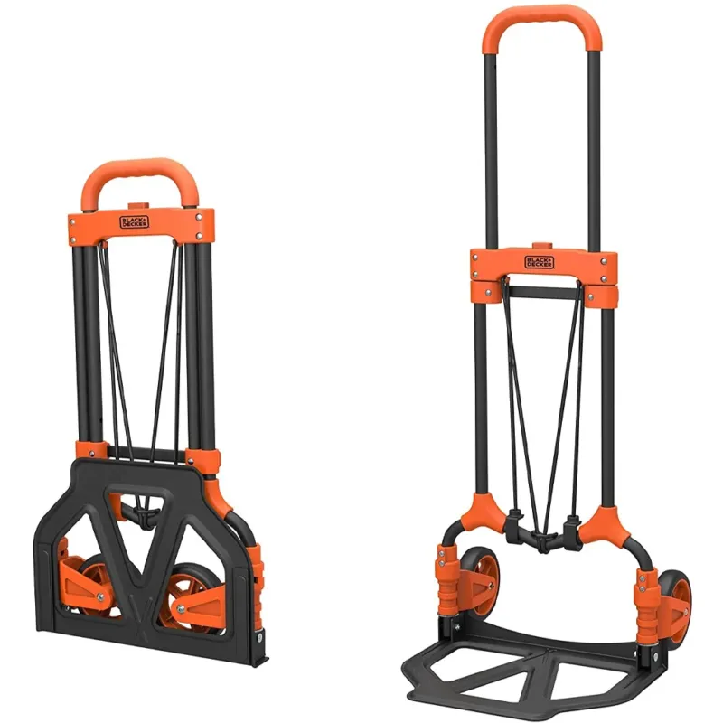 Ultime Pezzi Carrello Portapacchi Pieghevole Portatutto 2 Ruote Portata 65 Kg Black Decker