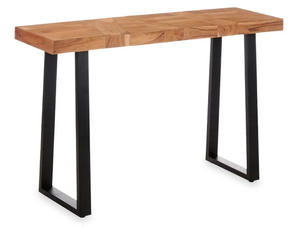 Esclusivo Consolle Ingresso Tavolo Salone Corridoio 110 x 35 H77cm Legno Massello e Metallo