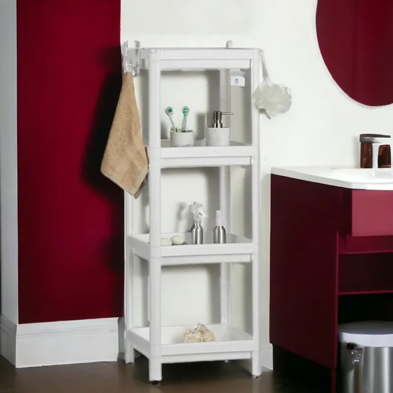 Compra Oggi Stesso Scaffale Salvaspazio Multiuso 4 Ripiani da Interno casa 35.5x23x100cm Bianco
