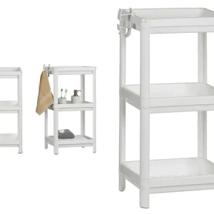 Scelto Dai Clienti Scaffale Multiuso Salvaspazio 3 Ripiani da Interno Casa 35.5x23 H 70.5cm Bianco