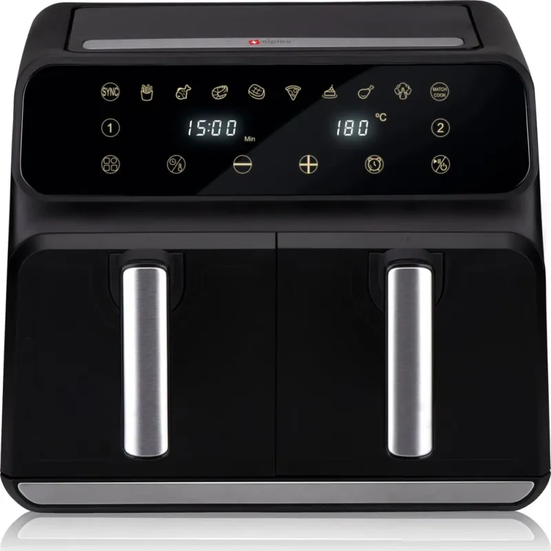 Double Air Fryer Friggitrice Aria Calda 8 L Display Digitale 1700W Sync Finish Subito Disponibile
