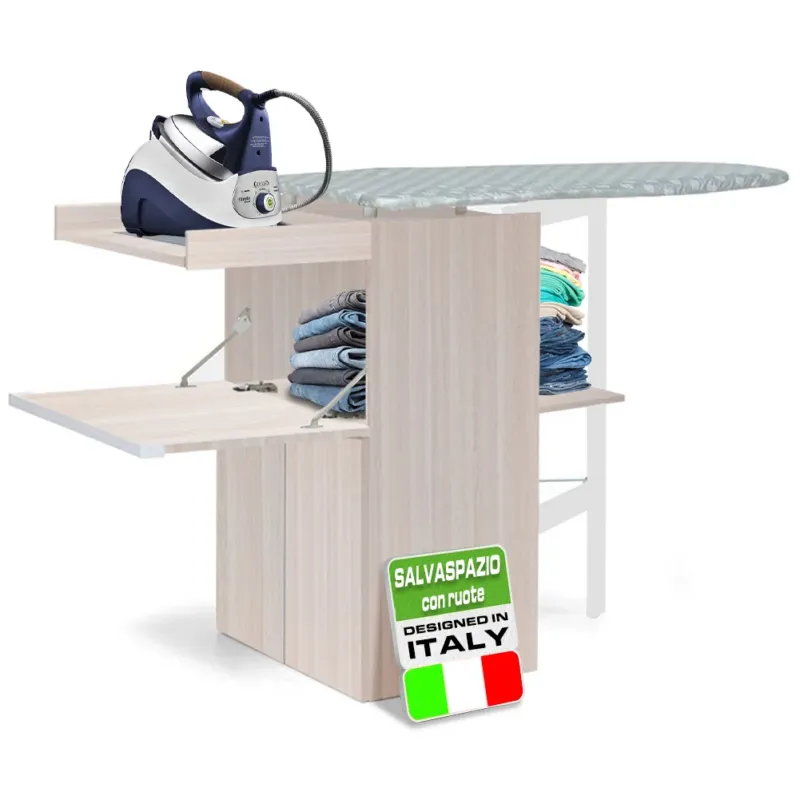 Must-Have Mobile Asse da Stiro a Scomparsa Salvaspazio Richiudibile Olmo 55x38x90.5 cm