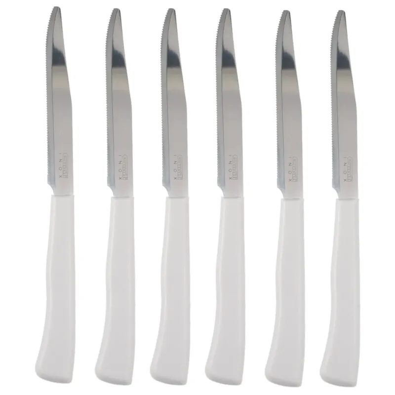 Ultime Pezzi Coltelli Da Cucina carne 24pz Manico in Polipropilene Doppia Affilatura 22cm