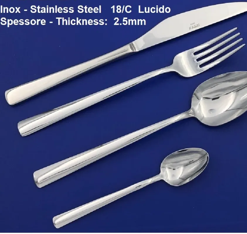 Cucchiaio 12pz in Acciaio Inox 18/C Lucido Spessore 2.5mm uso Professionale Novità