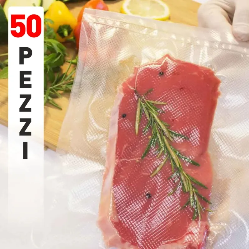 Buste Sottovuoto cucina Goffrate 50pz 30x40cm Domestico e Professionale BPAFREE Esclusivo