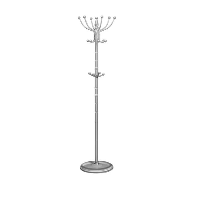 Appendiabiti Base Rotonda Autoportante Con 16 Ganci in Metallo 36x175cm Silver Non Perdere