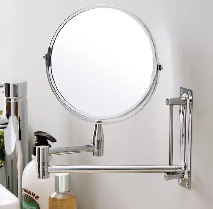 Vendita Finale Specchio da Bagno Braccio Allungabile Specchio 17cm Bifacciale Trucco con zoom