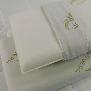 Coppia Cuscino Sfoderabile Aloe Vera e Memory 70x40 H 15cm comodo per viaggiare Prezzo Conveniente
