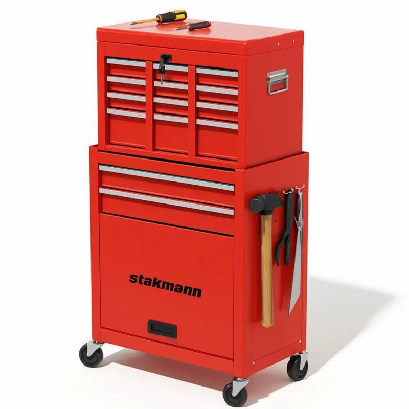 Professionale Cassetta Carrello Portautensili Mobiletto Staccabile 2in1 per Garage e Officina