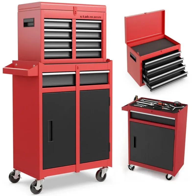 Cassetta Carrello Portautensili Mobiletto 5 Cassetti 2in1 per Garage e Officina Bestseller