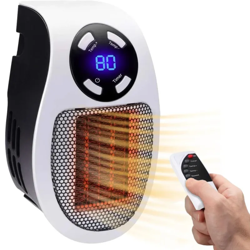 Termoventilatore Mini Stufa Scaldabagno Elettrico con Telecomando e 2 Velocità Promozione Esclusiva