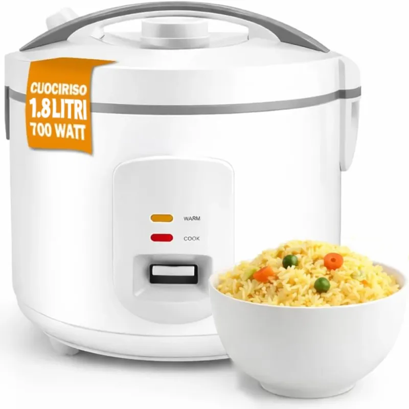 Promo Stagionale Cuociriso Elettrico Compatto 1.8 Litri con Cottura Automatica Sana e Veloce 700W