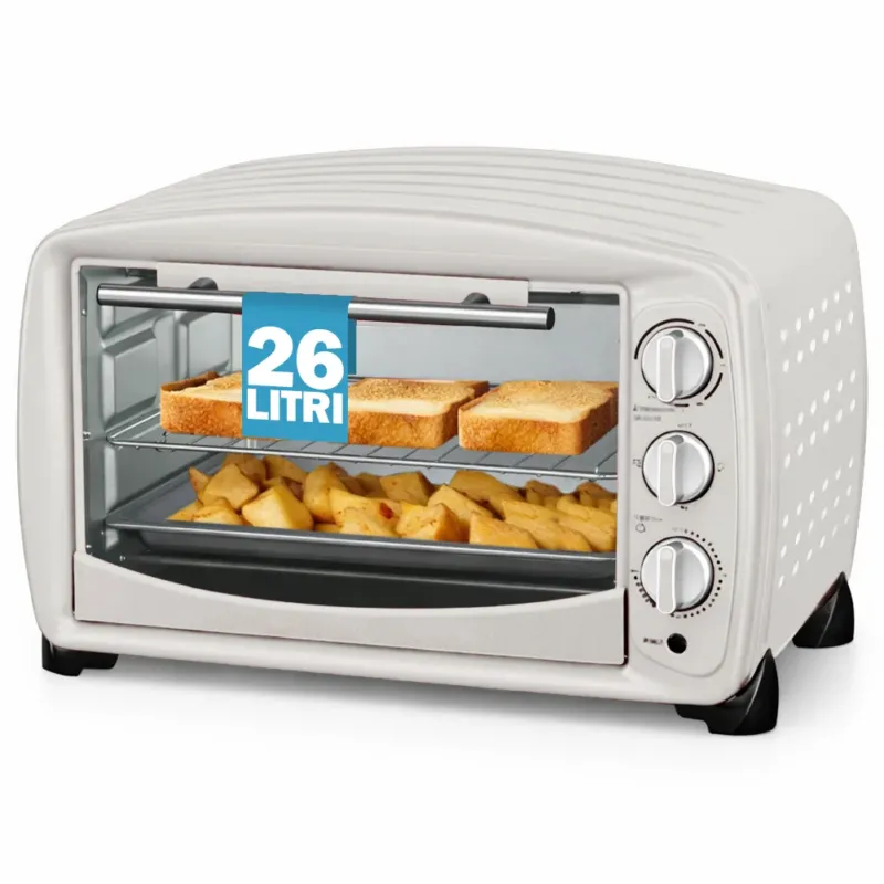Forno Elettrico Crema 1500W con Teglia e Griglia 26L Fornetto Cottura Omogenea Offerta