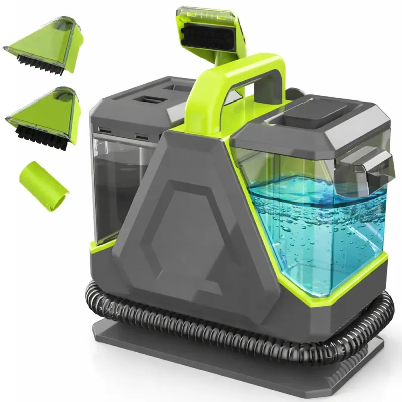 Ultimissimo Modello Smacchiatore Portatile 550W Doppio Serbatoio con 3 Accessori per Tappeti Divani