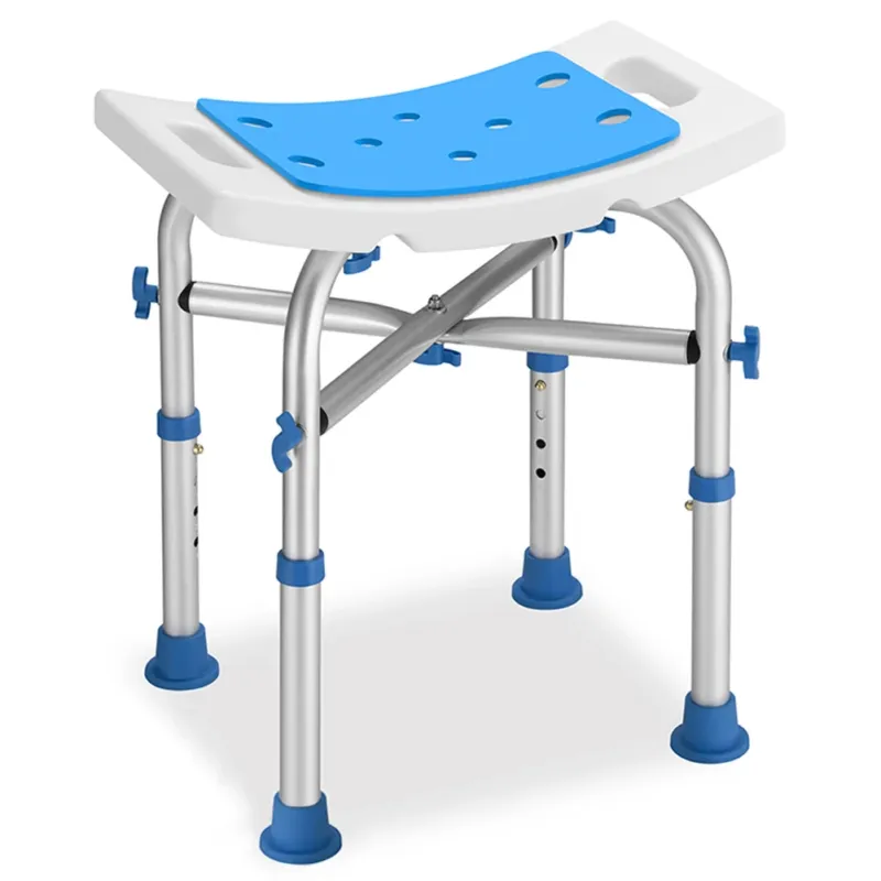 Offerta Lampo Sgabello Doccia Alluminio Antiscivolo per Anziani e Disabili Altezza Regolabile