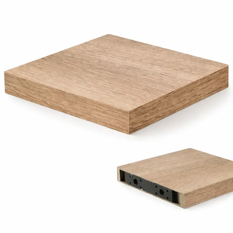 Professionale Mensola Parete Quadrata Scaffale 25x25x4cm Libreria Legno MDF Rovere Moderna