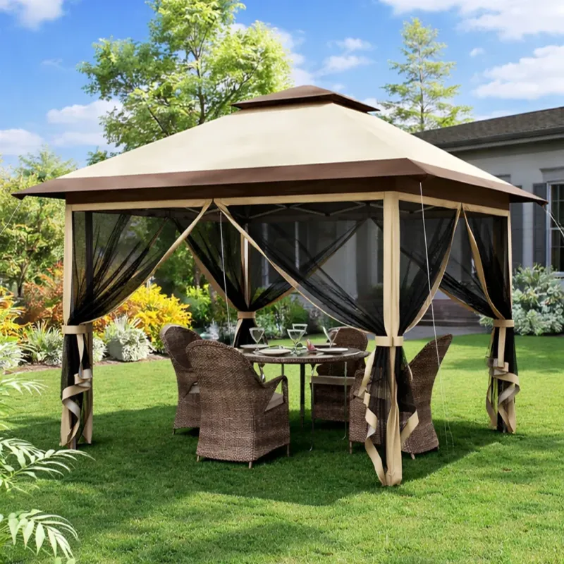 Promozione Gazebo Pieghevole One Touch 3.6x3.6 Metri Rivestimento Impermeabile e Resistente