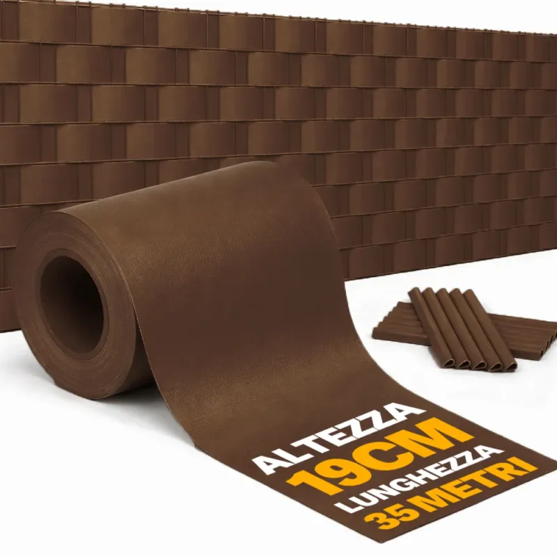Frangivista in PVC Marrone 19cmx35M Telo Oscurante 450gr/mq Anti Uv da Esterno Spedizione Espresso
