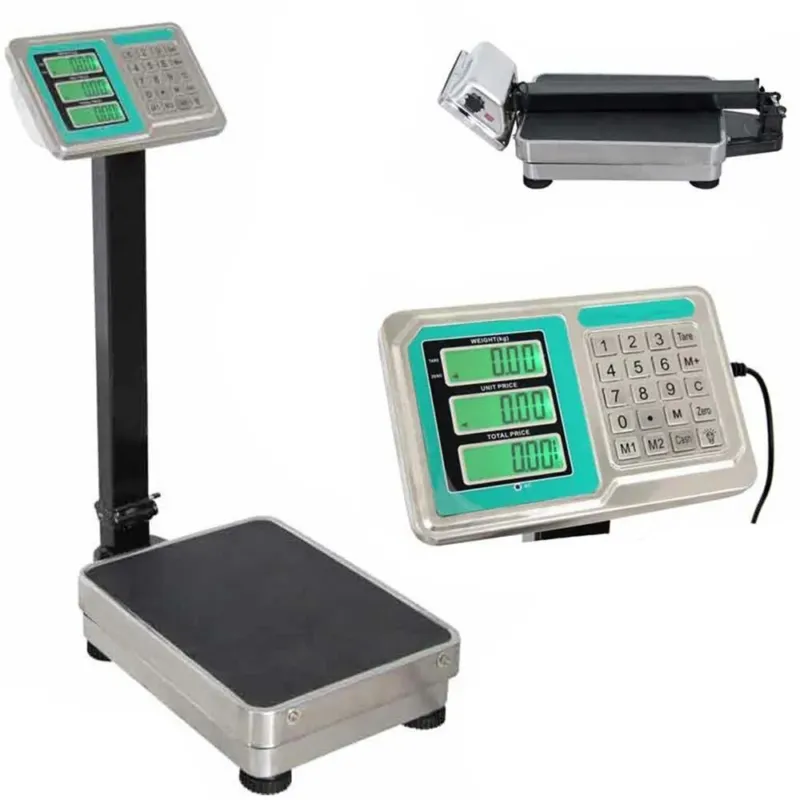Bilancia Digitale Industriale Alimenti Professionale 200Kg 3 Display Pieghevole Solo Oggi