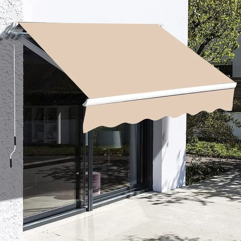 Sconto Tenda Sole Balcone Bracci Estensibili Parasole Avvolgibile Esterno 250x200 Beige