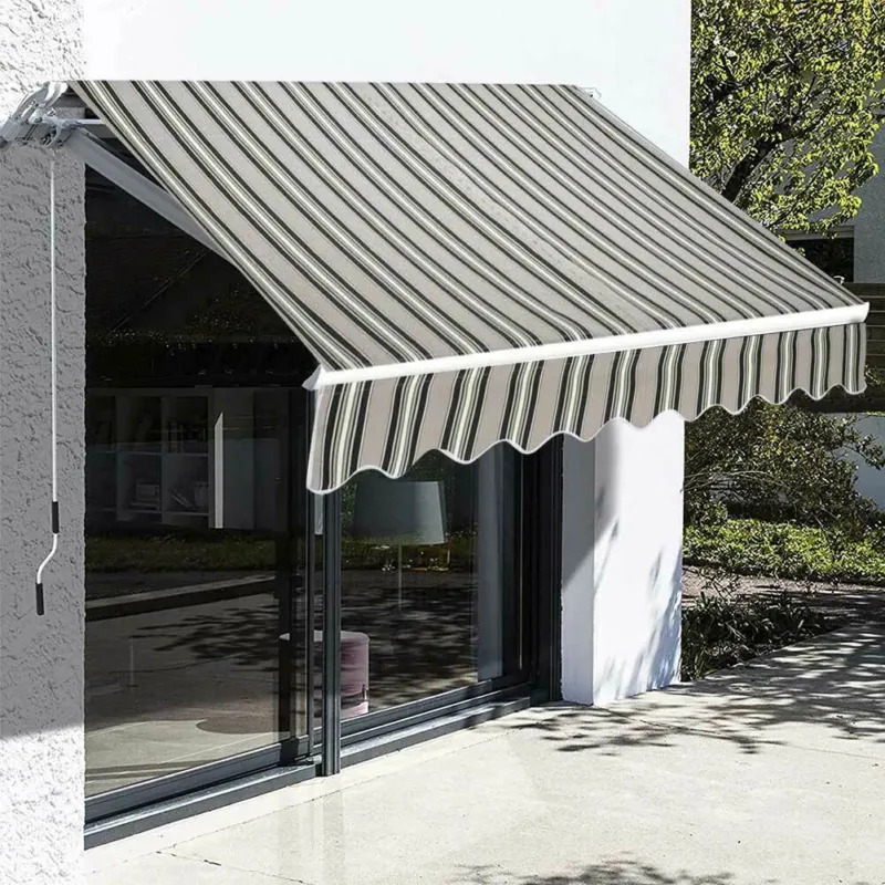 Ultimissimo Modello Tenda Sole Balcone Bracci Estensibili Parasole Avvolgibile Esterno 300x200 Verde