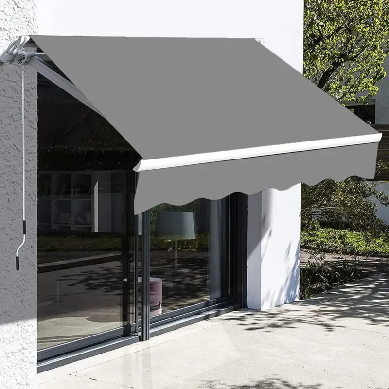 Tenda Sole Balcone Bracci Estensibili Parasole Avvolgibile Esterno 300x200 Grigi Promo Stagionale