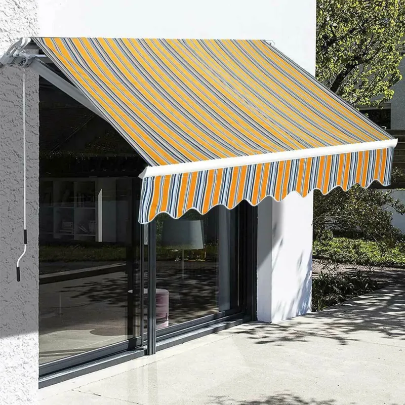 Spedizione Espresso Tenda Sole Balcone Bracci Estensibili Parasole Avvolgibile Esterno 250x200 Giall