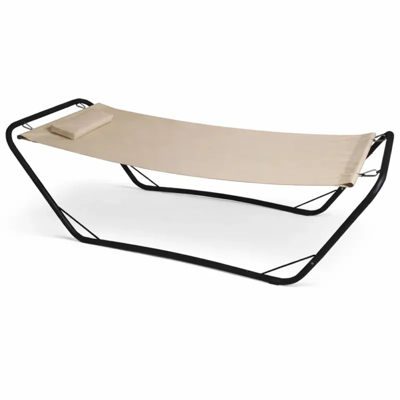 Amaca Beige con Struttura in Metallo e Cuscino Seduta Ergonomica e Resistente Bestseller