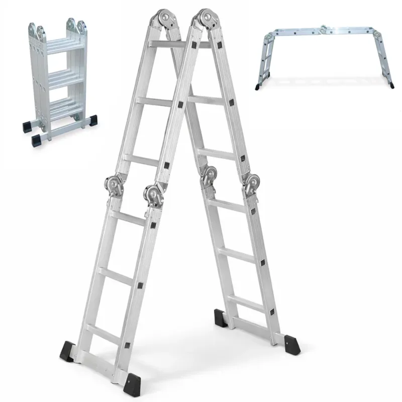 Subito Disponibile Scala 4x3 Everest Multifunzione con Portata Massima 150kg per Lavori Bricolage