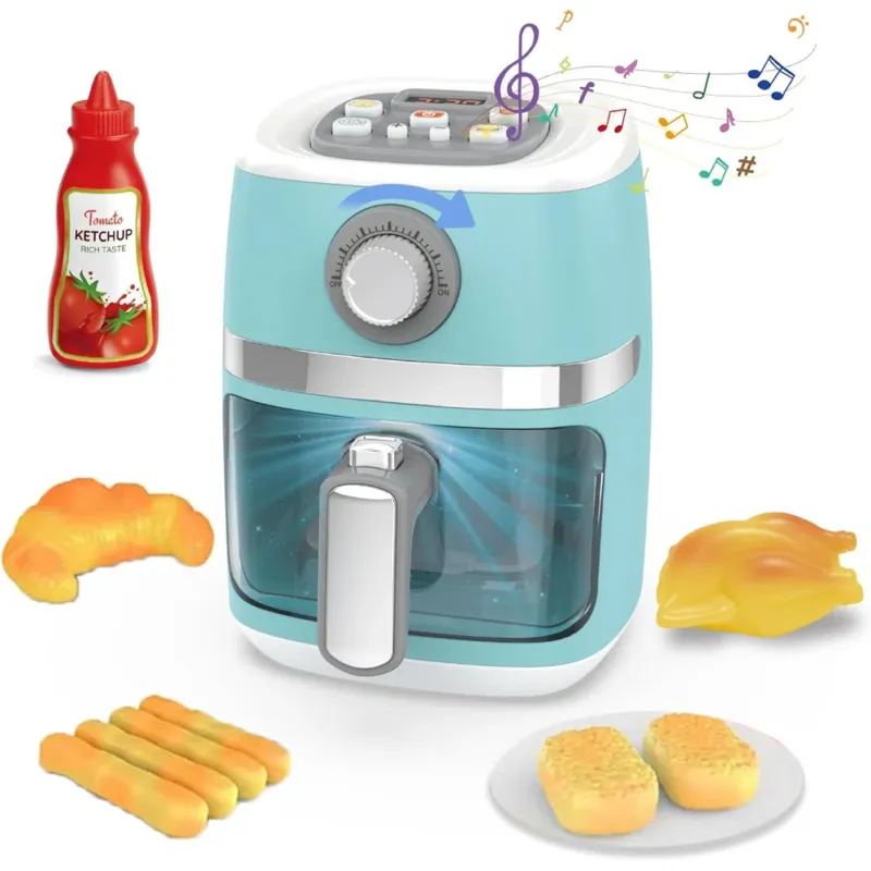 Spedizione Espresso Friggitrice ad Aria Giocattolo per Bambini con Accessori Set Cucina Idea Regalo