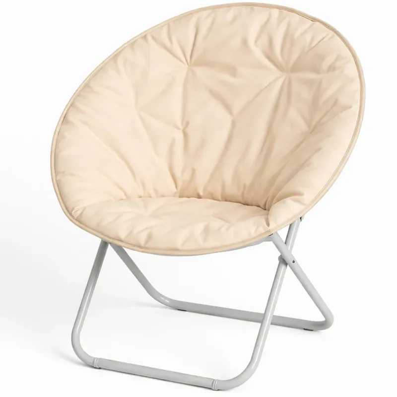 Compra Online Sedia Pieghevole Moon Regista Poltrona Relax Ergonomica Beige Salvaspazio 60x78