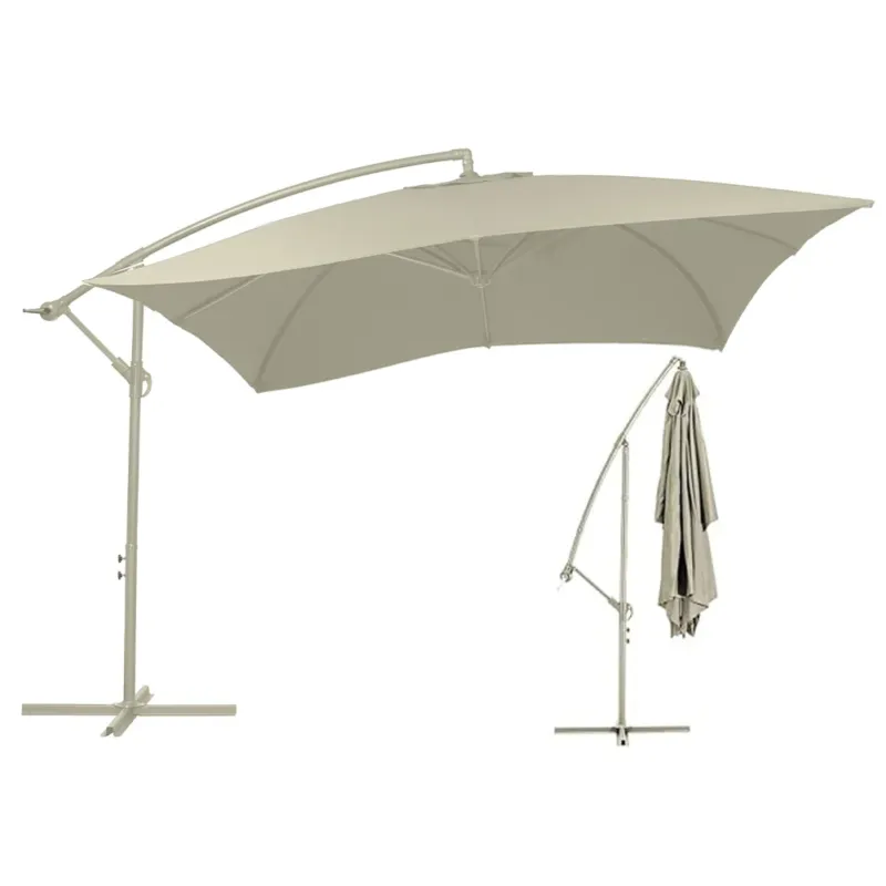 Bestseller Ombrellone da Giardino 2x3 Metri con Palo Decentrato Sabbia 8 Stecche da Esterno