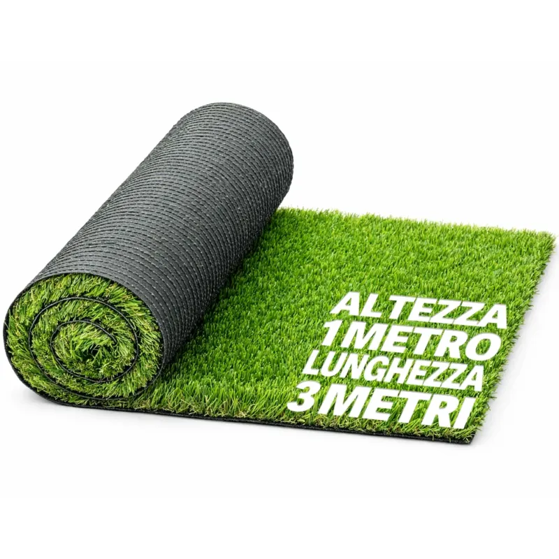 Rotolo Prato Sintetico Artificiale 1x3M Manto Erboso Esterni Giardino Terrazzo Pagamento Sicuro