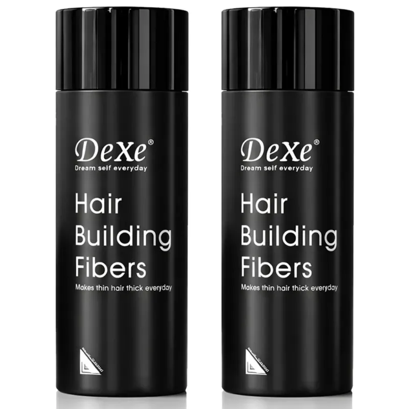 Occasione Imperdibile Fibre Capelli x 2 Barattoli Volumizzante Polvere per capelli Correttore Nero 27g