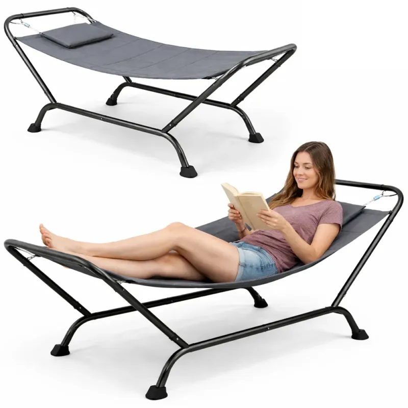 Soddisfatti O Rimborsati Amaca con Cuscino Grigia Struttura Resistente Antiscivolo e Seduta Ergonomica