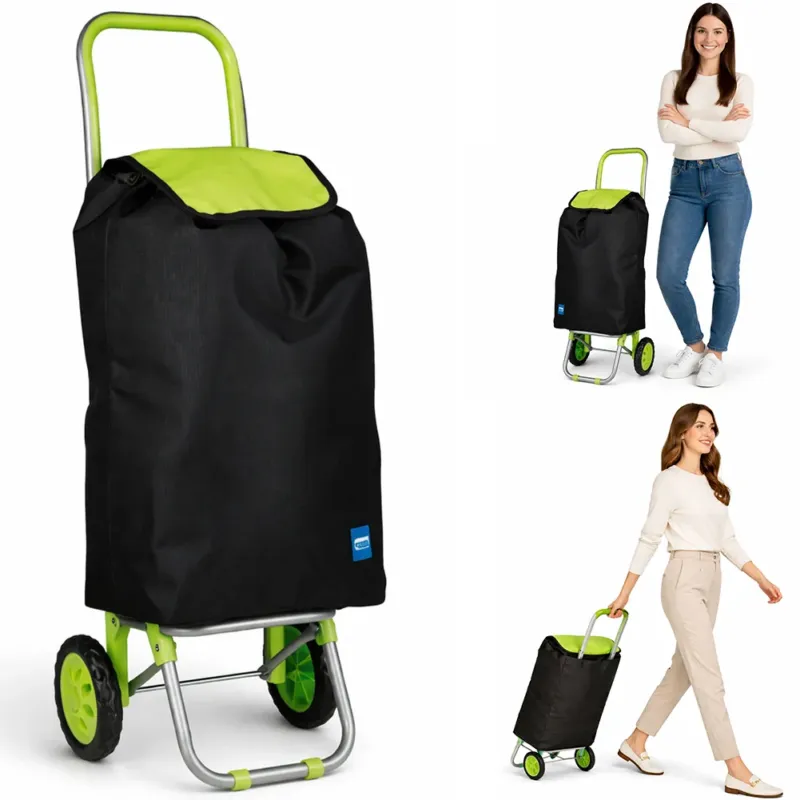 Prezzo Conveniente Carrello Poseidon Verde con Interni Termici Trolley Frigo 35L Ruote 36x30x90cm