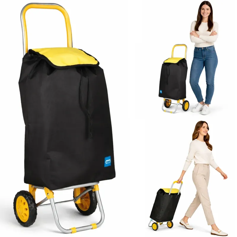 Promozione Carrello Poseidon Giallo con Interni Termici Trolley Frigo 35L Ruote 36x30x90cm