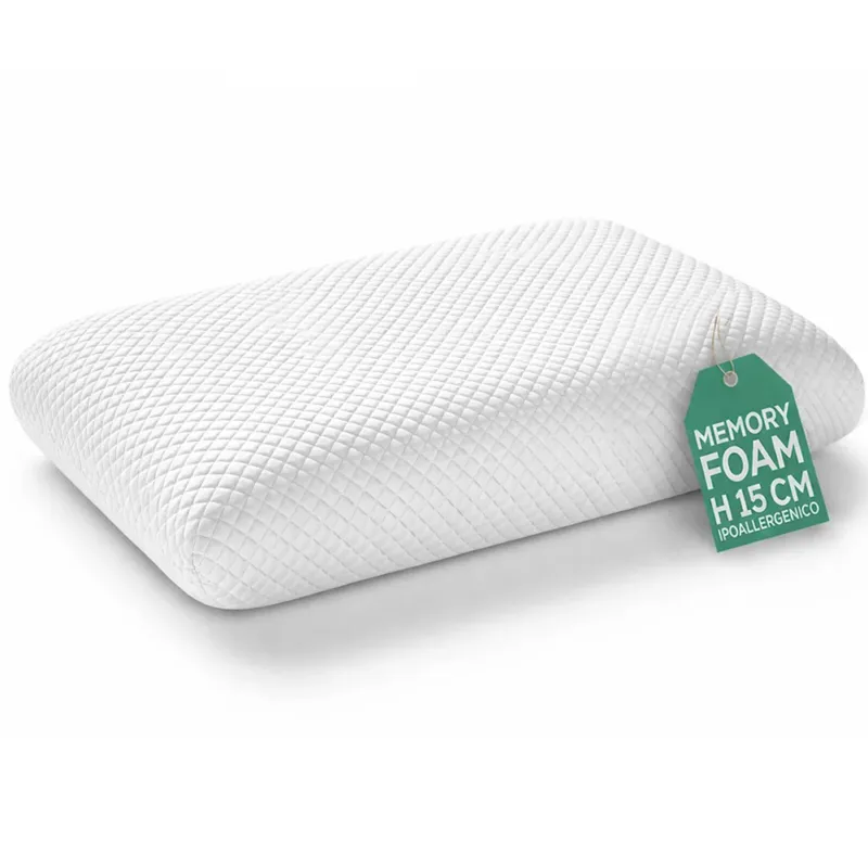 Cuscino Guanciale Suprem Memory Foam Lavabile Altezza 15cm Tessuto Traspirante Scelto Dai Clienti