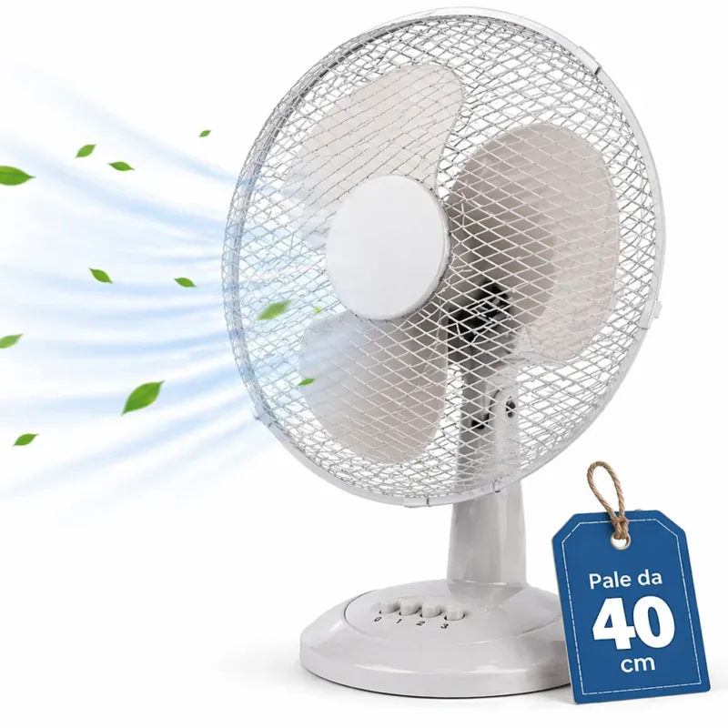 Prezzo Di Fabbrica Ventilatore da Tavolo Autoportante Sabbia Potenza 45W Diametro 40cm 3 Velocità