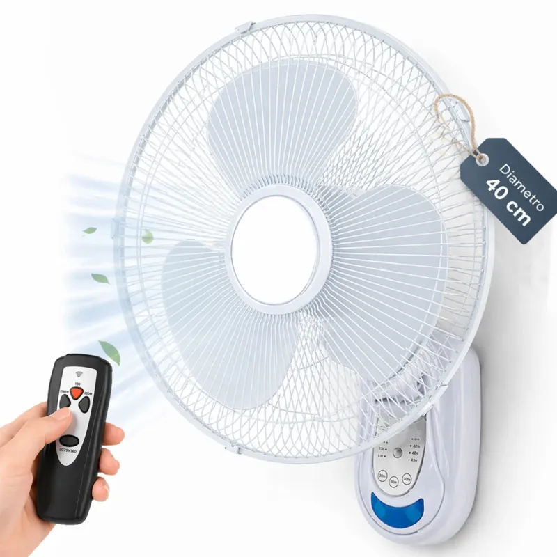 Ventilatore da Parete Bianco 40cm con Telecomando Installazione Muro Silenzioso Sconto