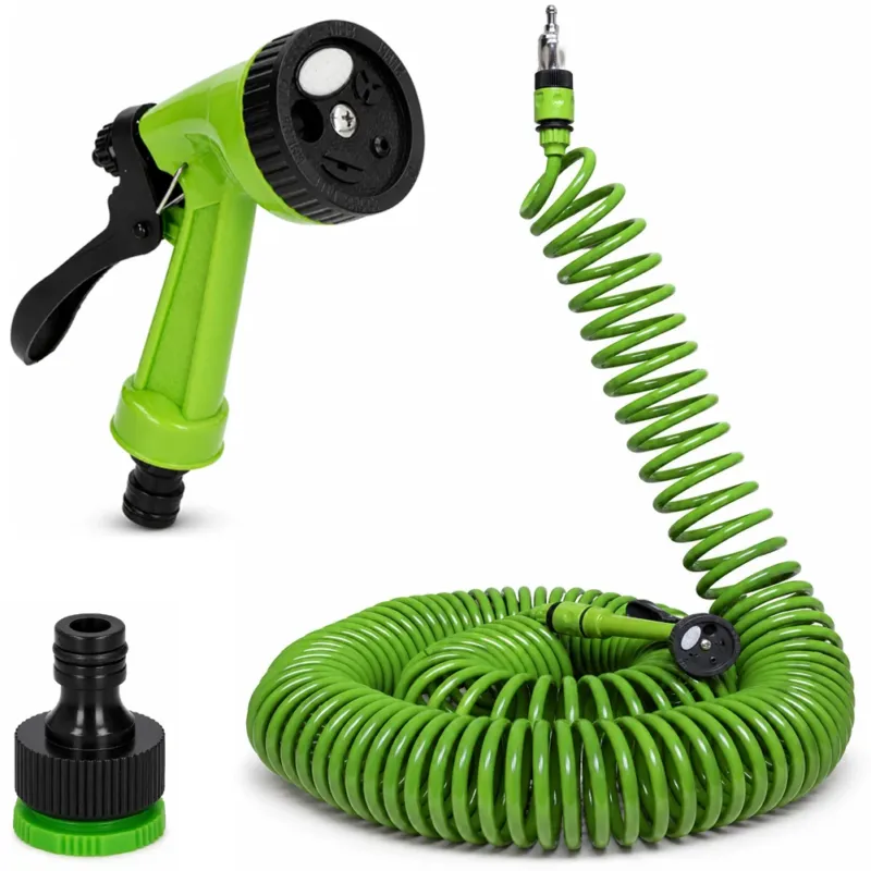 Ultime Pezzi Tubo Estensibile Da Giardino Terreno Pompa Spirale 30mt Con Pistola Irrigazione