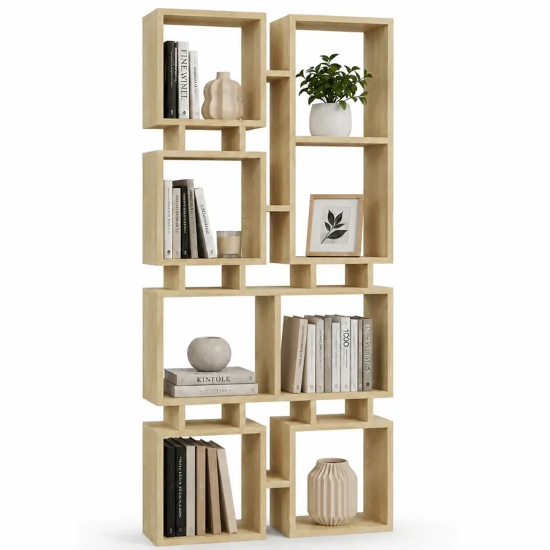 Libreria Moderna 4 Ripiani Quercia Scaffalatura Soggiorno Ufficio 79x24x166.5 cm Sconto
